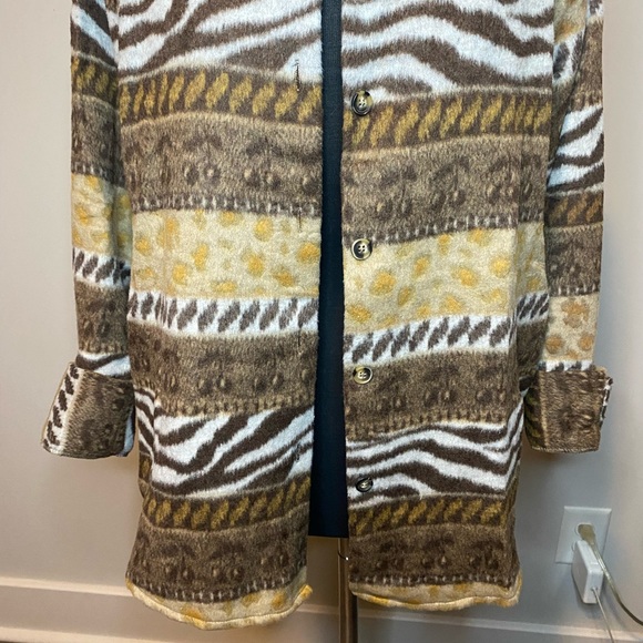 12th Tribe - Animal Print Button Up Cardigan Sweater - Picture 11 of 11